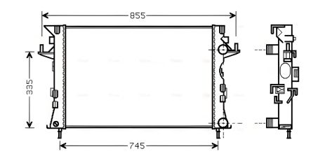 Радиатор охлаждения для Renault Espace, AVA COOLING (RTA2438)