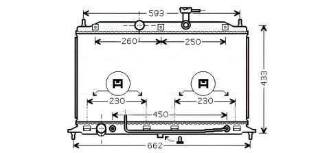 Радиатор охлаждения для KIA RIO, AVA COOLING (KA2078)