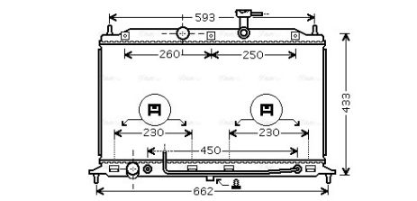 Радіатор охолодження KIA RIO, AVA COOLING (KA2078)