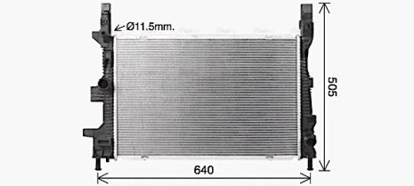 Радіатор охолодження FORD TOURNEO, AVA COOLING (FD2665)
