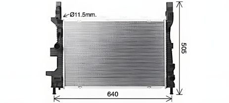 Охолоджуючий Радіатор для FORD TOURNEO, AVA COOLING (FD2665)
