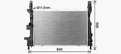Радіатор охолодження FORD TOURNEO, AVA COOLING (FD2665)