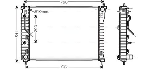 Охолоджуючий радіатор для CHEVROLET CAPTIVA, VAUXHALL ANTARA, AVA COOLING (OL2434)