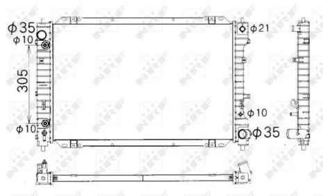 Радіатор охолодження FORD MAVERICK, MAZDA TRIBUTE, NRF (53378) Радіатор охолодження FORD MAVERICK, MAZDA TRIBUTE, NRF (53378)