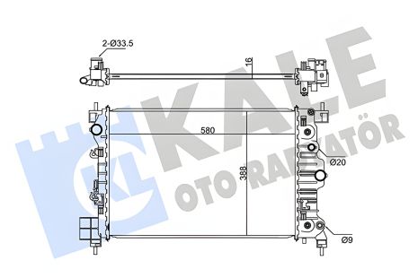 Охолоджувальний радіатор CHEVROLET AVEO, KALE OTO RADYATOR (346080) Охолоджувальний радіатор CHEVROLET AVEO, KALE OTO RADYATOR (346080)
