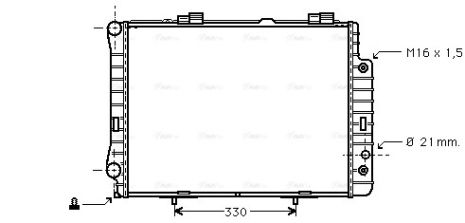 Радіатор охолодження MERCEDES-BENZ E-CLASS, AVA COOLING (MSA2190) Радіатор охолодження MERCEDES-BENZ E-CLASS, AVA COOLING (MSA2190)