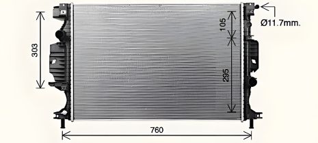 Радіатор охолодження для FORD MONDEO від AVA COOLING (FD2689)
