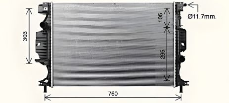 Охлаждающий радиатор FORD MONDEO, AVA COOLING (FD2689)