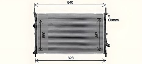 Радіатор охолодження FORD TRANSIT, AVA COOLING (FD2679) для надійного теплообміну Радіатор охолодження FORD TRANSIT, AVA COOLING (FD2679) для надійного теплообміну