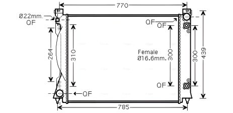 Радіатор охолодження для AUDI A6, AVA (AI2236) Радіатор охолодження для AUDI A6, AVA (AI2236)