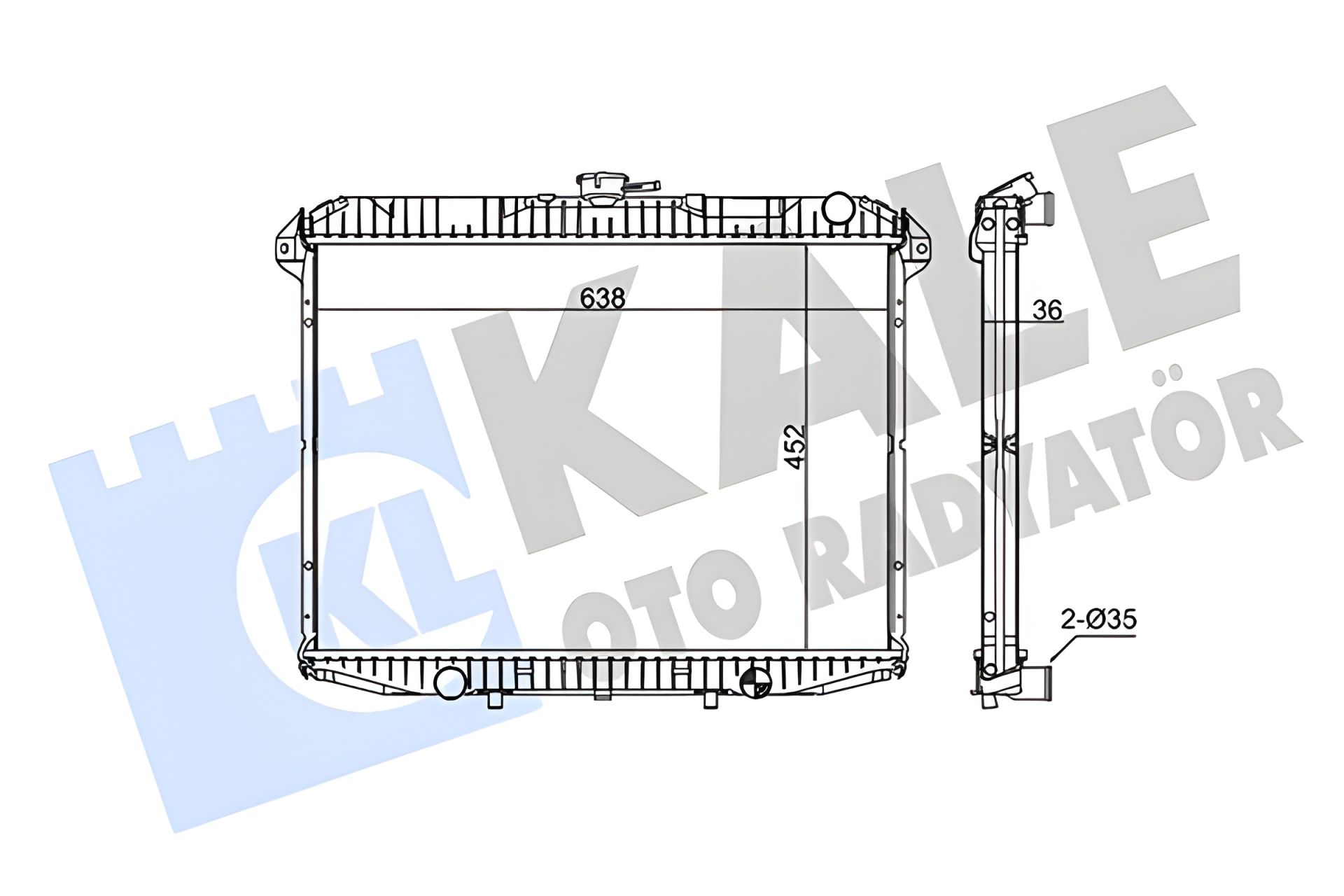 Радіатор охолодження FORD MAVERICK, NISSAN TERRANO, KALE OTO RADYATOR 351890 Радіатор охолодження FORD MAVERICK, NISSAN TERRANO, KALE OTO RADYATOR 351890
