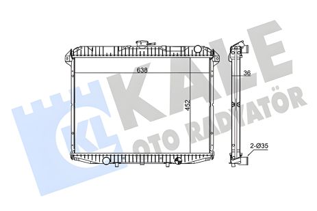 Радиатор охлаждения FORD Maverick, NISSAN TERRANO, KALE OTO RADYATOR (351890) Радиатор охлаждения FORD Maverick, NISSAN TERRANO, KALE OTO RADYATOR (351890)