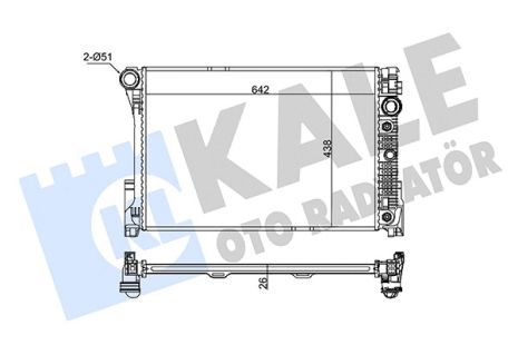 Радіатор охолодження MERCEDES-BENZ C-CLASS, KALE OTO RADYATOR (345975) Радіатор охолодження MERCEDES-BENZ C-CLASS, KALE OTO RADYATOR (345975)