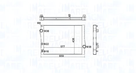 Радіатор охолодження BMW X5, MAGNETI MARELLI Радіатор охолодження BMW X5, MAGNETI MARELLI