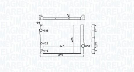 Радиатор охлаждения BMW X5, MAGNETI MARELLI (350213163500) Радиатор охлаждения BMW X5, MAGNETI MARELLI (350213163500)