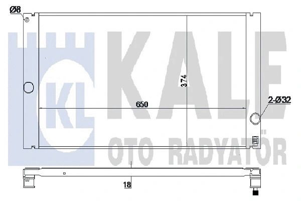 Радіатор охолодження VOLVO V50, KALE OTO RADYATOR (352800) Радіатор охолодження VOLVO V50, KALE OTO RADYATOR (352800)