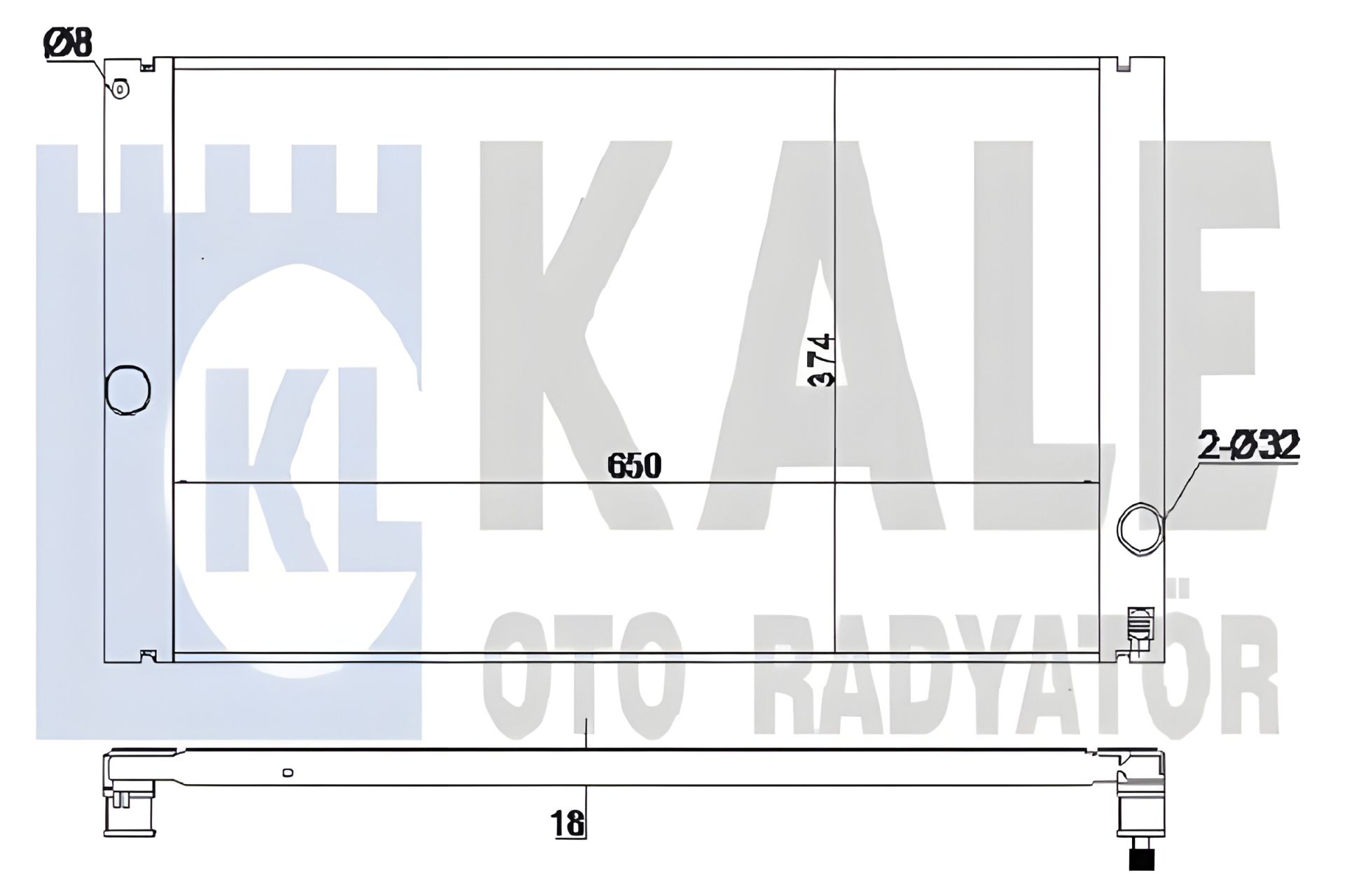Радіатор охолодження для VOLVO V50, KALE OTO RADYATOR (352800) Радіатор охолодження для VOLVO V50, KALE OTO RADYATOR (352800)
