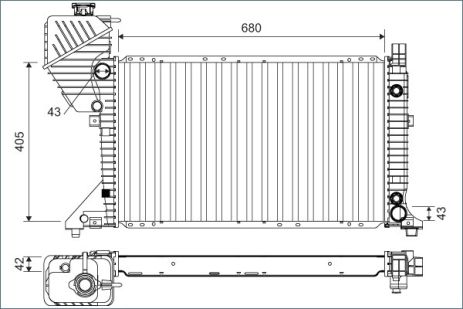Радіатор охолодження MERCEDES-BENZ SPRINTER, VALEO (701163) Радіатор охолодження MERCEDES-BENZ SPRINTER, VALEO (701163)