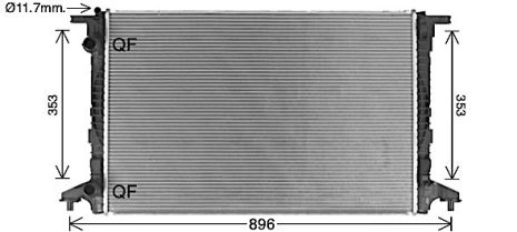 Радіатор охолодження VW TOUAREG, AUDI A5, AVA COOLING (AI2440)