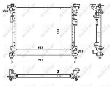 Радіатор охолодження CHRYSLER GRAND, NRF (53900) Радіатор охолодження CHRYSLER GRAND, NRF (53900)