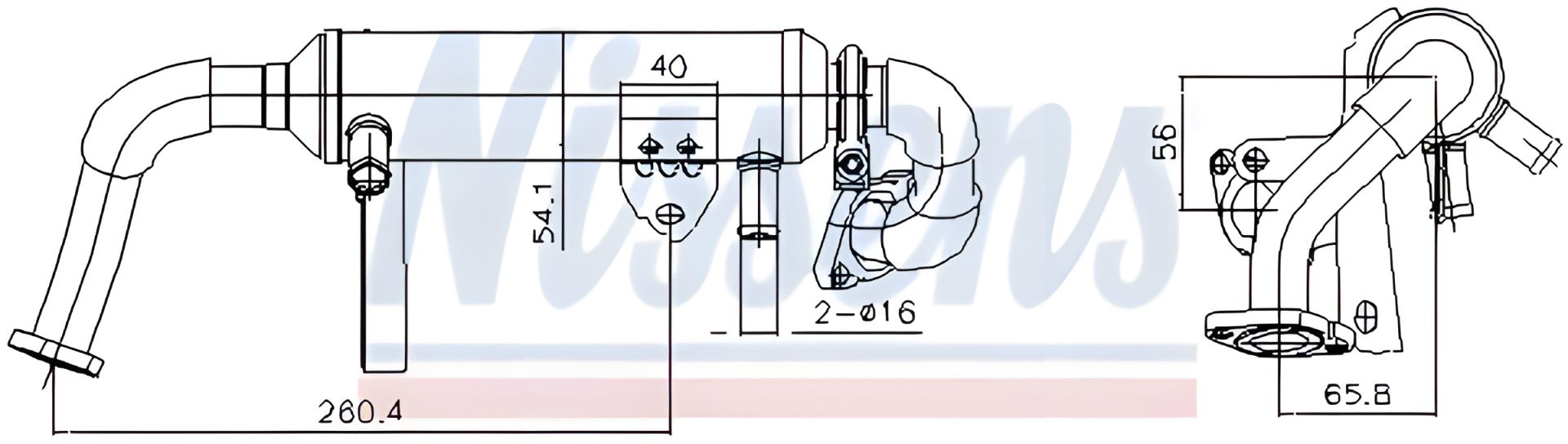 EGR Радіатор SUZUKI SX4, SAAB 9-3, NISSENS (989482) EGR Радіатор SUZUKI SX4, SAAB 9-3, NISSENS (989482)