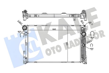 Радіатор охолодження C-CLASS, MERCEDES-BENZ, KALE OTO (360180) Радіатор охолодження C-CLASS, MERCEDES-BENZ, KALE OTO (360180)