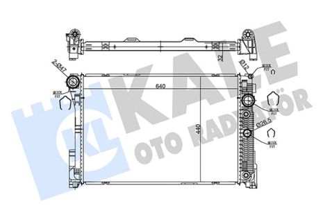 Радіатор охолодження MERCEDES-BENZ C-CLASS, KALE OTO RADYATOR (360180) Радіатор охолодження MERCEDES-BENZ C-CLASS, KALE OTO RADYATOR (360180)