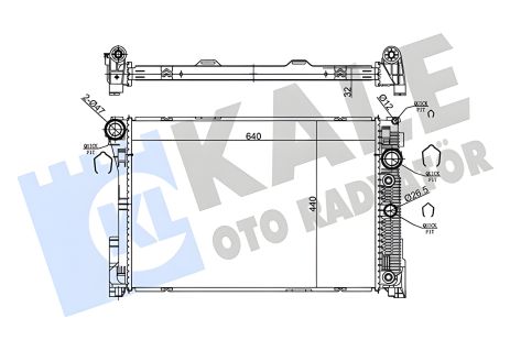Радіатор охолодження C-CLASS, MERCEDES-BENZ, KALE OTO (360180) Радіатор охолодження C-CLASS, MERCEDES-BENZ, KALE OTO (360180)