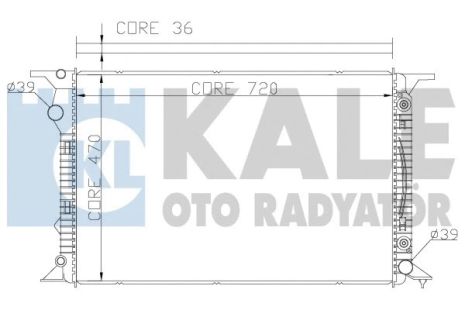 Радіатор охолодження PORSCHE MACAN, AUDI Q5, KALE OTO RADYATOR (367700) Радіатор охолодження PORSCHE MACAN, AUDI Q5, KALE OTO RADYATOR (367700)