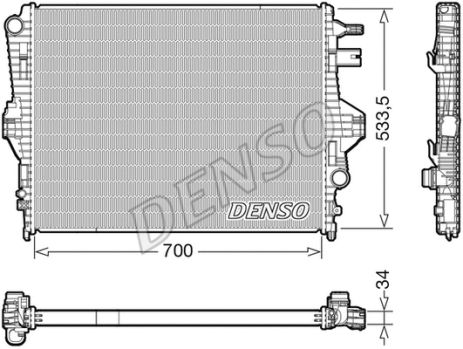 Радіатор охолодження VW TOUAREG, PORSCHE CAYENNE, DENSO (DRM32050)