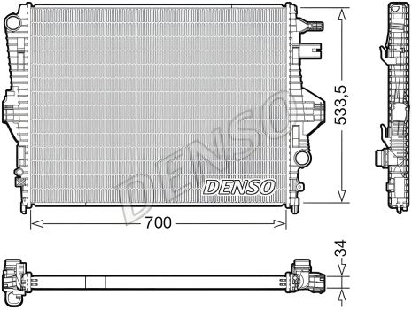 Радіатор охолодження VW TOUAREG, PORSCHE CAYENNE, DENSO (DRM32050) Преміум Радіатор охолодження VW TOUAREG, PORSCHE CAYENNE, DENSO (DRM32050) Преміум
