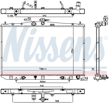 Радіатор охолодження TOYOTA SIENNA, NISSENS (606822) Радіатор охолодження TOYOTA SIENNA, NISSENS (606822)
