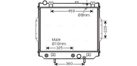 Охолоджувальний радіатор JEEP GRAND CHEROKEE, AVA COOLING (JE2071) Охолоджувальний радіатор JEEP GRAND CHEROKEE, AVA COOLING (JE2071)