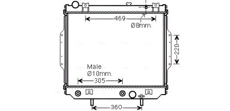 Охлаждающий радиатор Jeep Grand Cherokee, AVA COOLING (JE2071) Охлаждающий радиатор Jeep Grand Cherokee, AVA COOLING (JE2071)