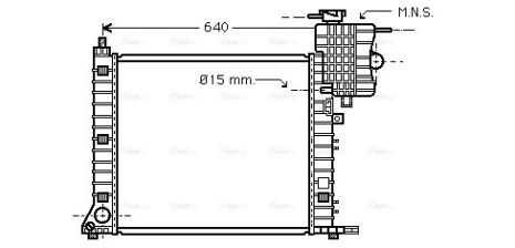 Радіатор охолодження MERCEDES-BENZ V-CLASS, AVA COOLING (MSA2264) Радіатор охолодження MERCEDES-BENZ V-CLASS, AVA COOLING (MSA2264)