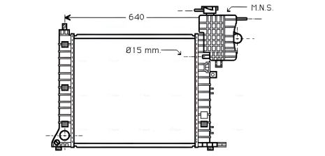 Радіатор для охолодження MERCEDES-BENZ V-CLASS, AVA COOLING (MSA2264) Радіатор для охолодження MERCEDES-BENZ V-CLASS, AVA COOLING (MSA2264)