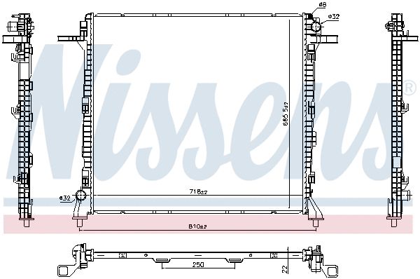 Радіатор охолодження MAN TGE, VW GRAND, NISSENS (606982) Радіатор охолодження MAN TGE, VW GRAND, NISSENS (606982)