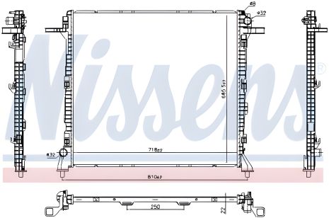 Охолоджуючий радіатор MAN TGE, VW GRAND, NISSENS (606982)