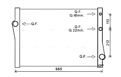 Радіатор охолодження для BMW X6, AVA COOLING (BWA2471) Радіатор охолодження для BMW X6, AVA COOLING (BWA2471)
