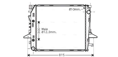 Охолоджувальний радіатор для LAND ROVER, AVA COOLING (AU2198) Охолоджувальний радіатор для LAND ROVER, AVA COOLING (AU2198)
