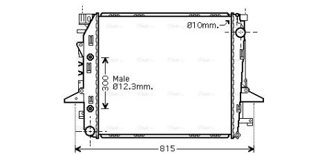 Радиатор охлаждения LAND ROVER, AVA COOLING (AU2198) Радиатор охлаждения LAND ROVER, AVA COOLING (AU2198)