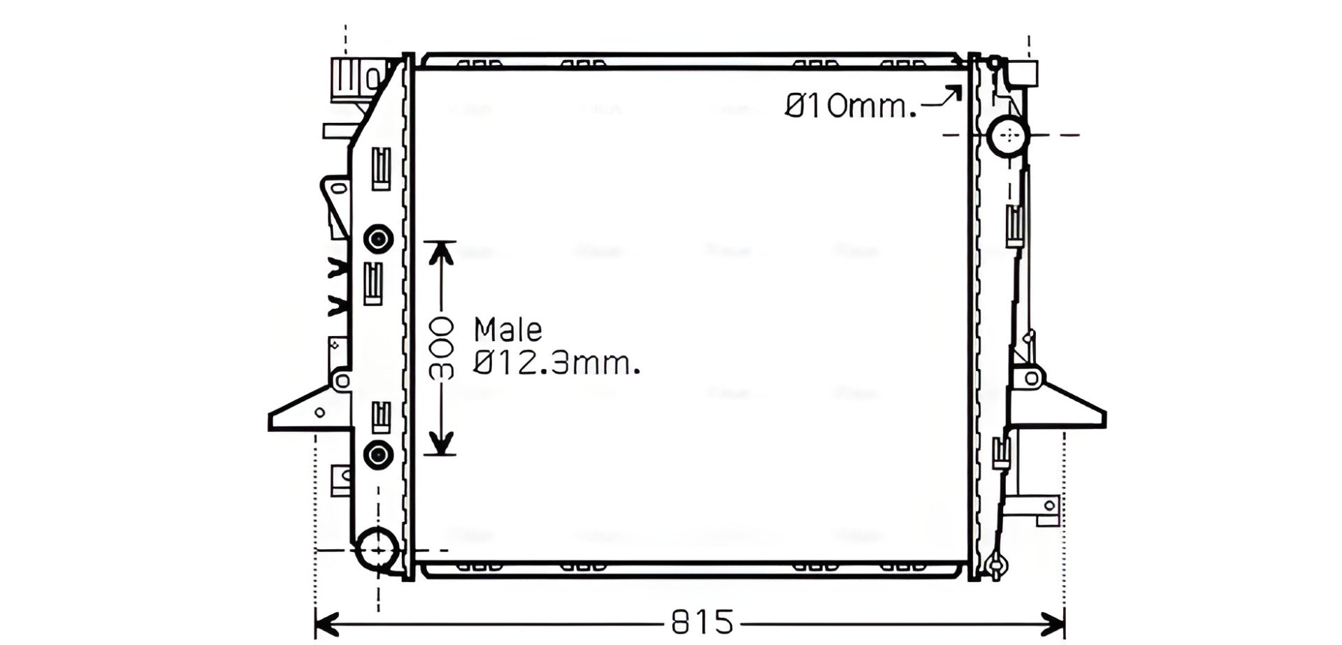Охолоджувальний радіатор для LAND ROVER, AVA COOLING (AU2198) Охолоджувальний радіатор для LAND ROVER, AVA COOLING (AU2198)