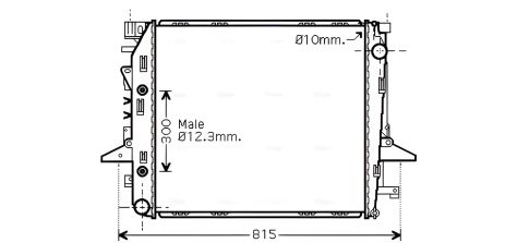 Охолоджувальний радіатор для LAND ROVER, AVA COOLING (AU2198) Охолоджувальний радіатор для LAND ROVER, AVA COOLING (AU2198)
