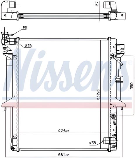 Охлаждающий радиатор MITSUBISHI L, NISSENS (628966), оптимальная температура