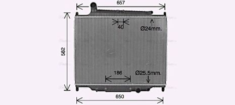 Радиатор охлаждения LAND ROVER, AVA COOLING (AU2344) Радиатор охлаждения LAND ROVER, AVA COOLING (AU2344)