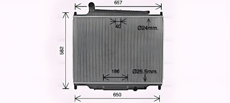 Охлаждающий радиатор для LAND ROVER, AVA COOLING (AU2344)