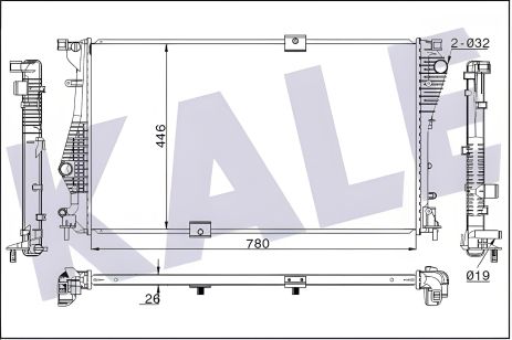 Охлаждения радиатор NISSAN PRIMASTAR, VAUXHALL VIVARO, KALE OTO RADYATOR (347250) Охлаждения радиатор NISSAN PRIMASTAR, VAUXHALL VIVARO, KALE OTO RADYATOR (347250)