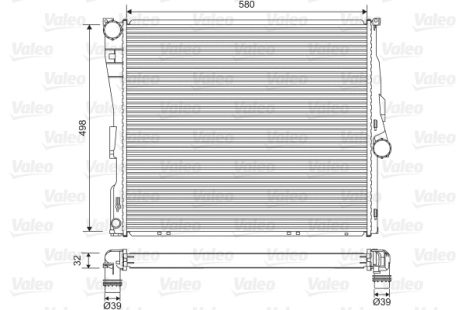 Радіатор охолодження BMW X3, VALEO (701563) Радіатор охолодження BMW X3, VALEO (701563)