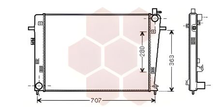 Радіатор охолодження HYUNDAI TUCSON, VAN WEZEL (82002204) Радіатор охолодження HYUNDAI TUCSON, VAN WEZEL (82002204)
