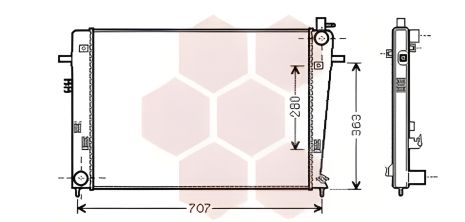 Радіатор охолодження HYUNDAI TUCSON, VAN WEZEL (82002204) Радіатор охолодження HYUNDAI TUCSON, VAN WEZEL (82002204)